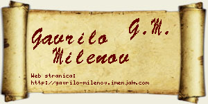Gavrilo Milenov vizit kartica